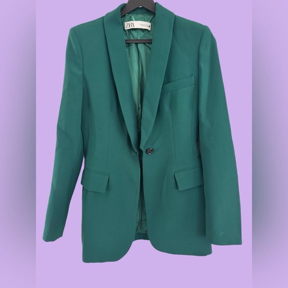 ZARA - Emerald green blazer XS - Picture 2 of 4